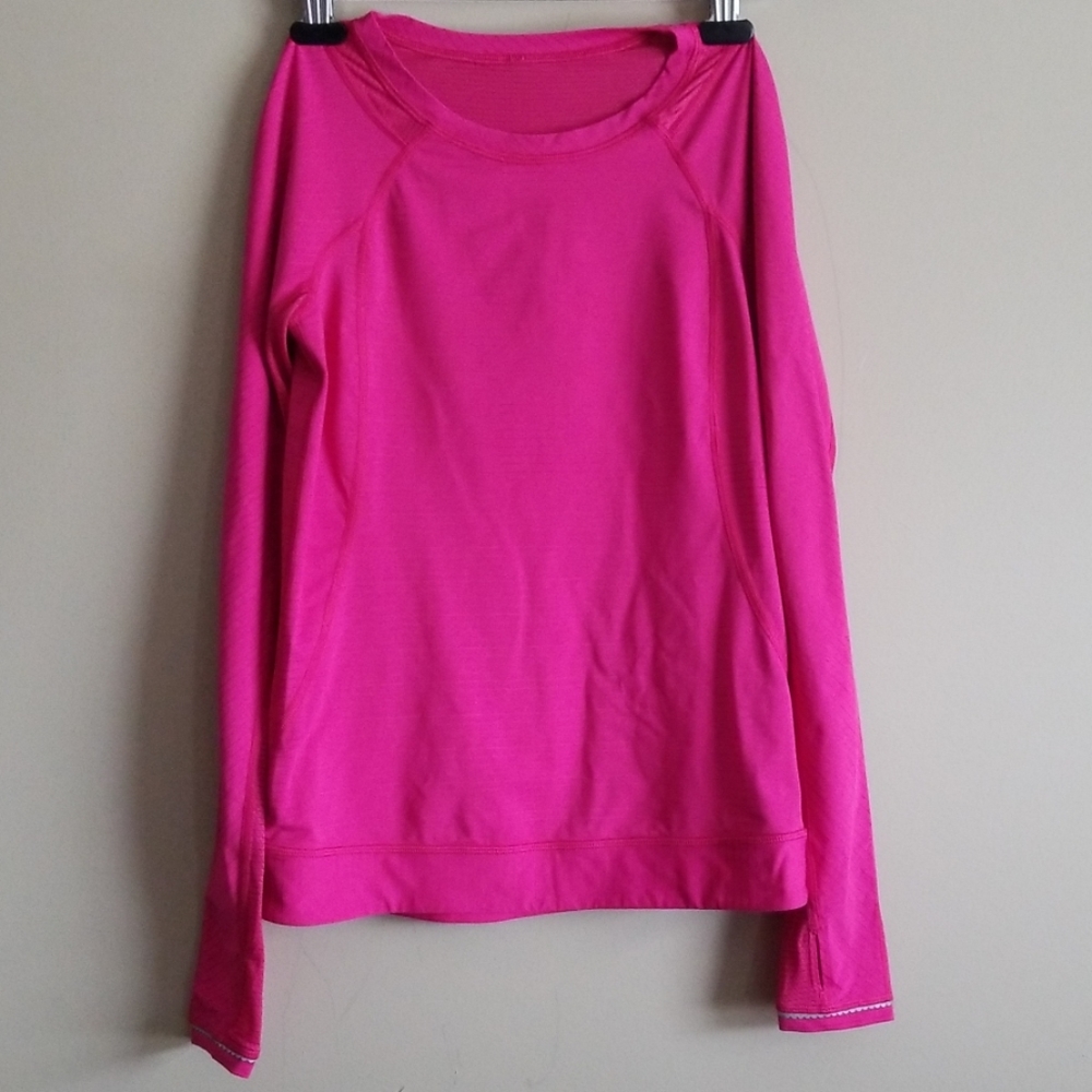 lululemon athletica Bright Pink Long Sleeve Tee Size 6